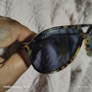 MENS TOD'S Tortoiseshell Round Sunglasses Made w/ Leather. AUTHENTIC 💯🔥🔥